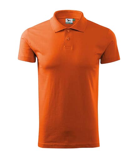 tricou-polo-basic-barbati-portocaliu